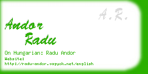 andor radu business card